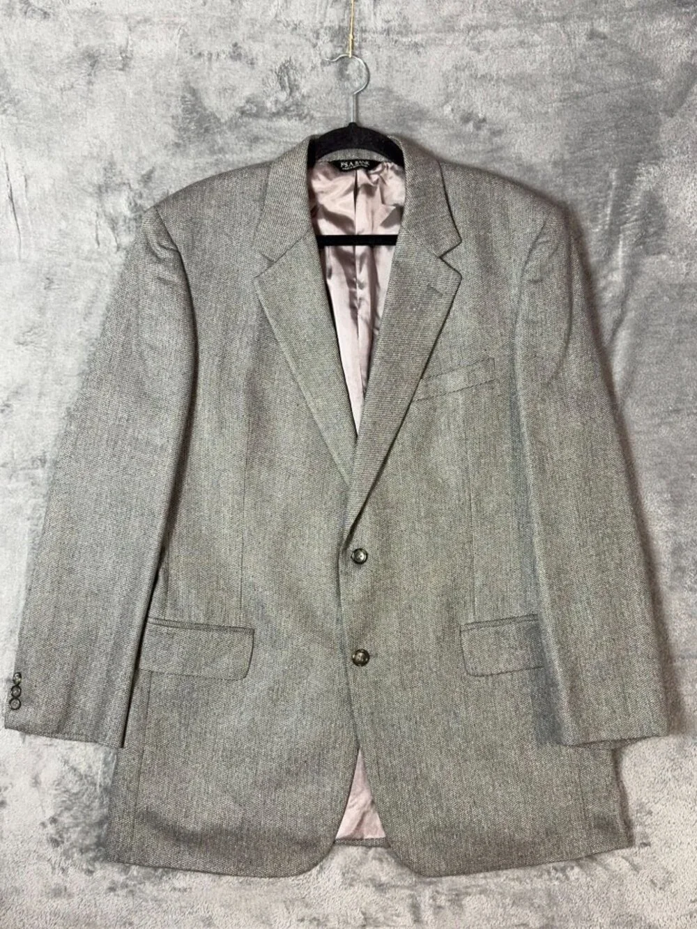 Jos. A. Bank Gray Birdseye Silk Wool Blazer Men's 44L